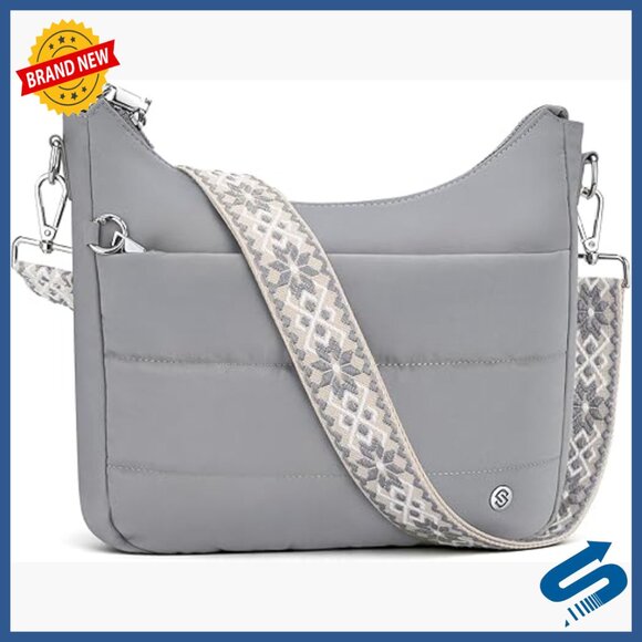Handbags - Anti-Theft Crossbody Hobo Bag with RFID Blocking and Built-In Wallet